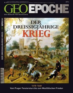 Flyer des Magazins „GEO-Epoche“ über den dreissigjährigen Krieg